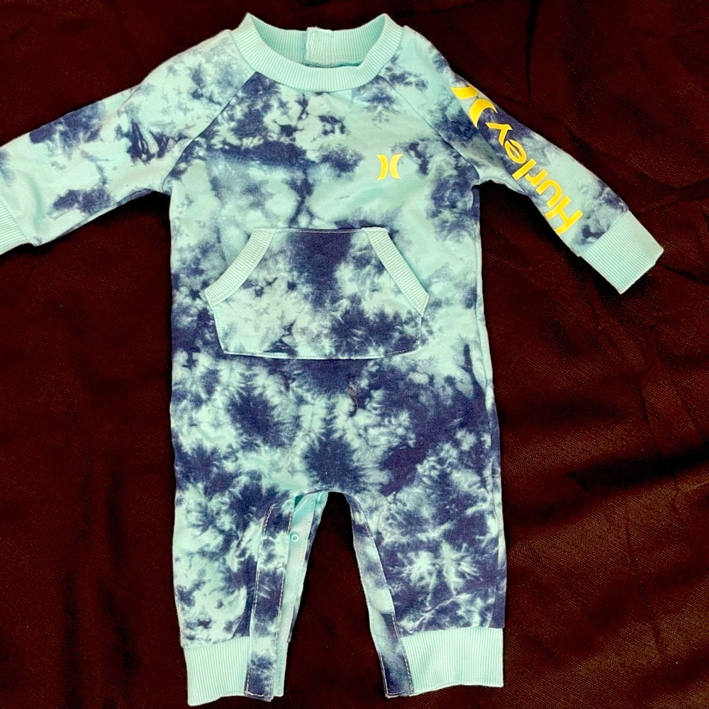 Hurley long sleeve baby onesie